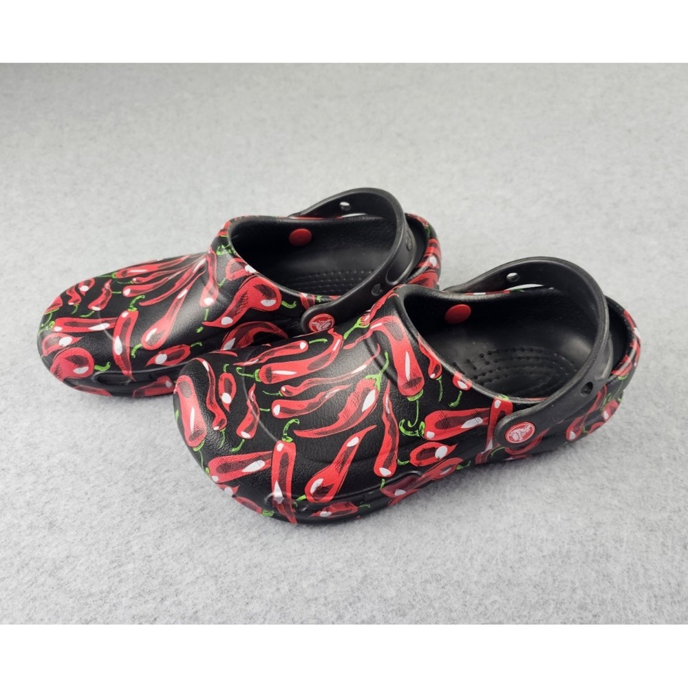 Crocs Unisex Chili Peppers‎ Red Black Shoes Size M5 / W7